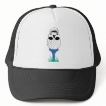 Golf Skull Mesh Hats
