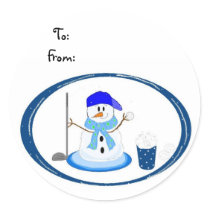 Golf - Snowman stickers