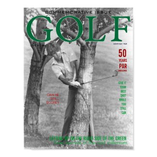 Golf Sports Magazine Cover For Golfers in Green print