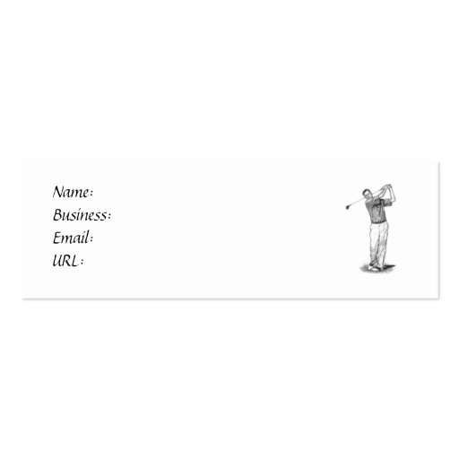 Golf Swing - Skinny Business Cards (front side)