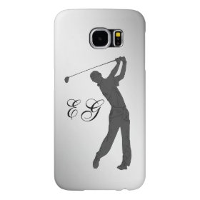 Golf Swinger Customizable Monogram Samsung Galaxy S6 Cases