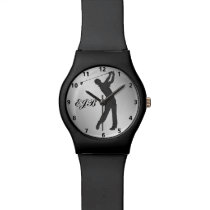 Golf Swinger Customizable Monogram Wristwatches at Zazzle