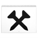 Golf Tee crossed Calendars
