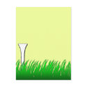 golf tee in grass postcards