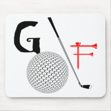 golf text mousepad