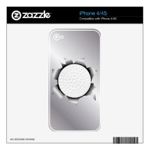 golf thru metal sheet decals for iPhone 4S