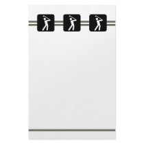 "Golf Times Three" stationery