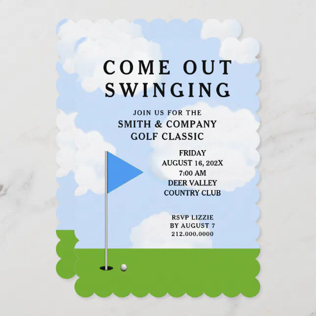 Golf Tournament Invitation Zazzle