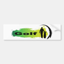 Golf único pegatina de parachoque