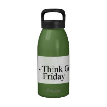 golf valentine: THINK GOLF IT'S FRIDAY Water Bottle