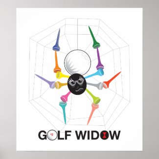 Golf Widow Black Widow Spider Tees #1 Posters