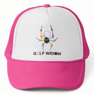 Golf Widow Black Widow Spider Tees Hat