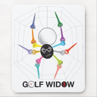 Golf Widow Black Widow Spider Tees Mousepad