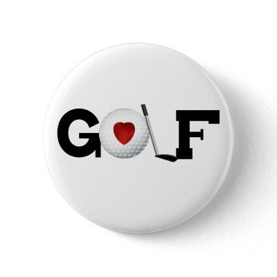 Golf with Golf Ball Pinback Button by sport_shop