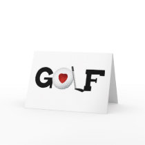 Golf with Golf Ball Greeting Cards