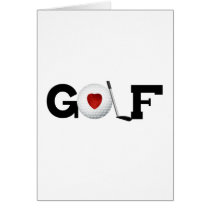 Golf With Golf Ball Tshirts and Gifts Greeting Card