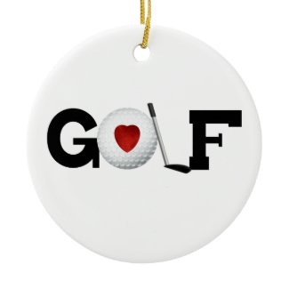Golf With Golf Ball Tshirts and Gifts ornament