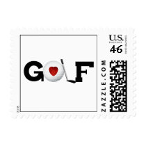 Golf With Golf Ball Tshirts and Gifts Postage Stamps