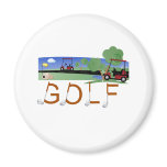 Golf with Golf Carts magnets