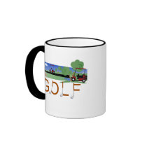 Golf with Golf Carts mugs