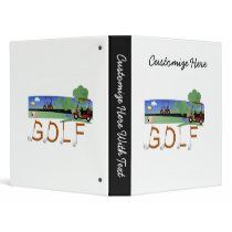 Golf With Golf Carts Tshirts and Gifts Vinyl Binders