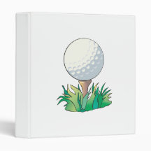 golfball sitting on golf tee binders