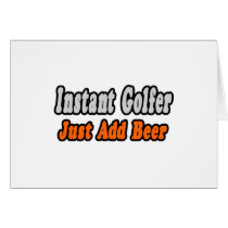 Golfer...Add Beer cards