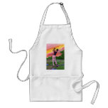 Golfer at field aprons