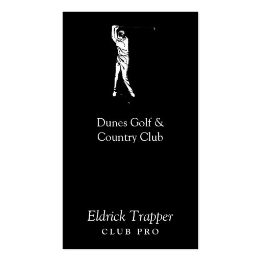 Golfer Business Card Templates