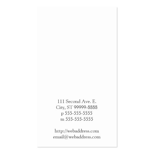 Golfer Business Card Templates (back side)