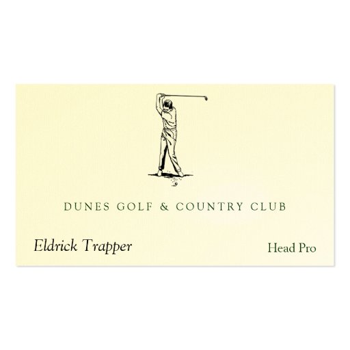 Golfer Business Cards