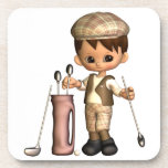 Golfer Cartoon Set of Six Coasters