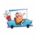 Golfer-drives-golf-cart t-shirts