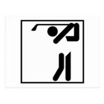 Golfer Figure Postcards