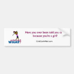 Golfer Girl Bumper Sticker