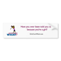 Golfer Girl Bumper Sticker