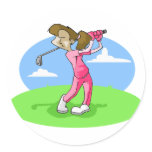 Golfer Girl Stickers