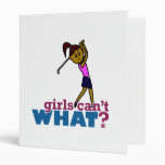 Golfer Girl Vinyl Binder