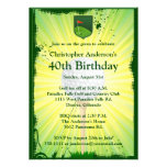 Golfer Golf Golfing 40th Birthday Invitation