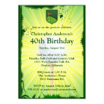 Golfer Golf Golfing 40th Birthday Invitation