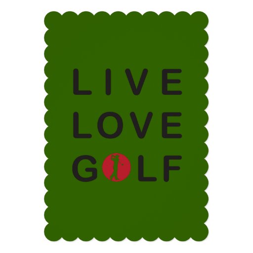 Golfer Golf Golfing Ball and Flag 30th Birthday Personalized Invitations