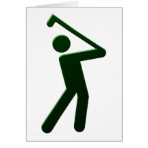 Golfer golf player grußkarten