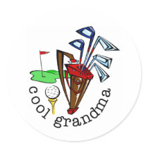 GOLFER GRANDMA stickers
