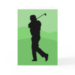 Golfer Silhouette cards