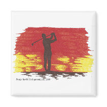 Golfer Silhouette Magnet