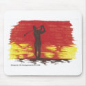 Golfer Silhouette Mouse Pad mousepads