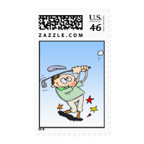 Golfer stamp