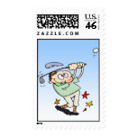 Golfer stamp