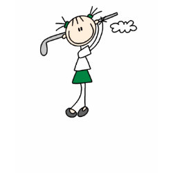 Golfer Stick Figure Shirt shirt