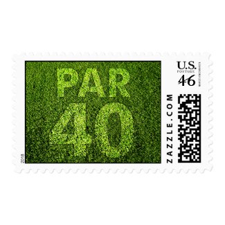 Golfers 40th Birthday Party stamp